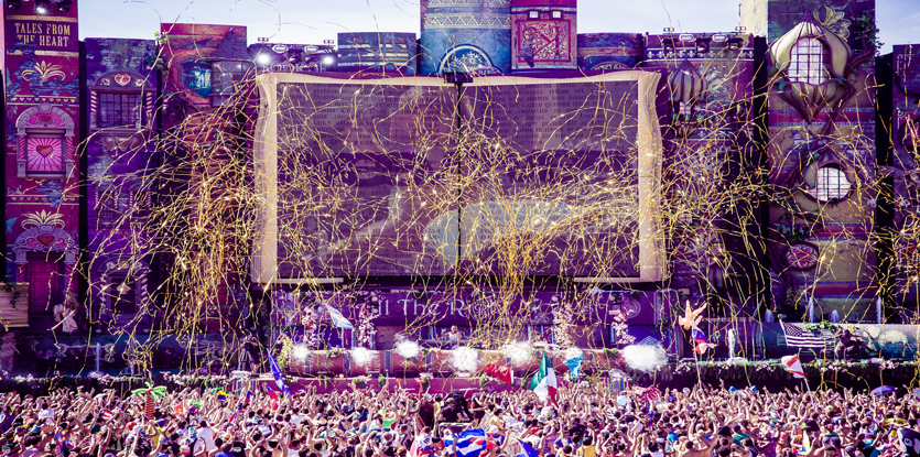 Tomorrowland main stage in Boom, Belgium.