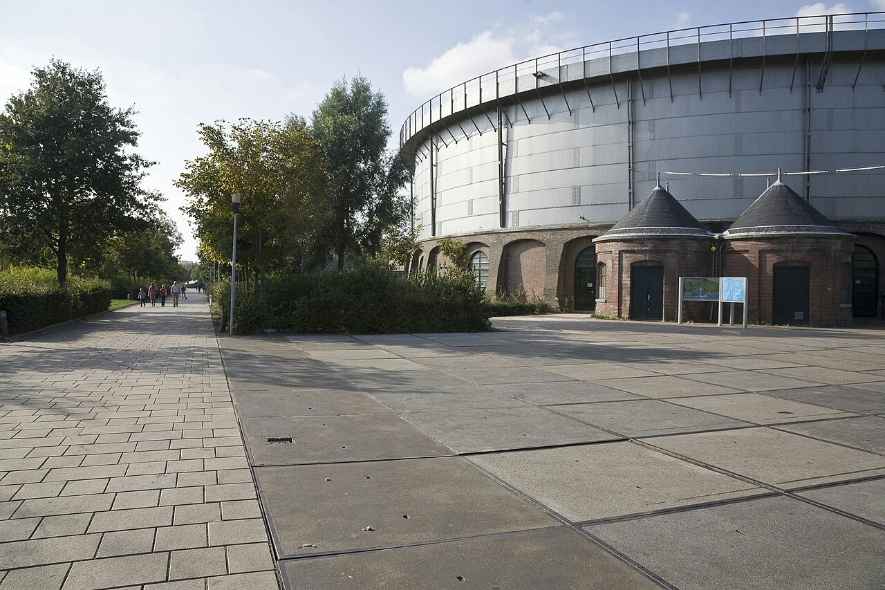 The Gashouder, a former gasholder turned event hall at Westergasfabriek in Amsterdam.